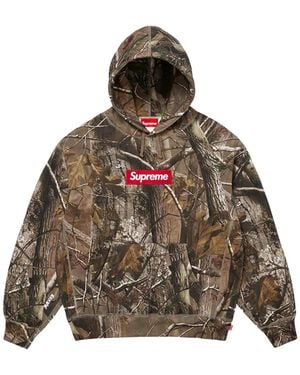 Supreme Box-Logo Hoodie - Brown