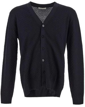 GOES BOTANICAL Merino-Wool Cardigan - Blue