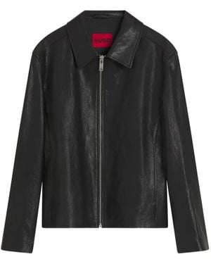 HUGO Leather Jacket - Black
