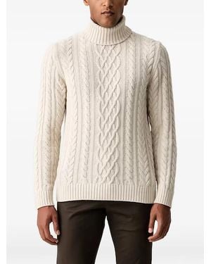 Joop! Cable-Knit Roll-Neck Jumper - Natural