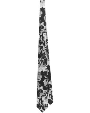 Dolce & Gabbana Abstract-Print Twill Tie - White