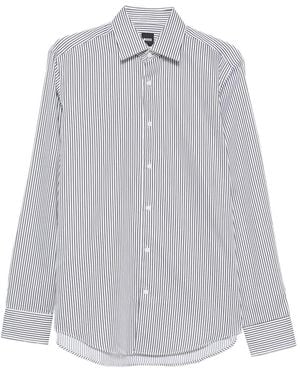 BOSS Joe Vertical-Stripe Long-Sleeve Shirt - White