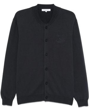 Maison Kitsuné Bold Fox Head-Embroidered Cardigan - Black