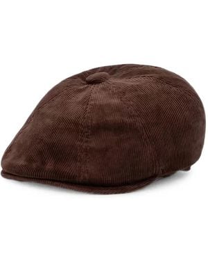 Kangol Cord Hawker Flat Cap - Brown