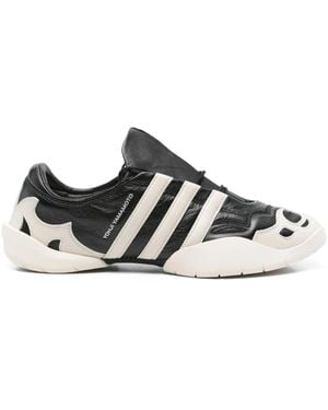 Y-3 Leather Trainers - Black