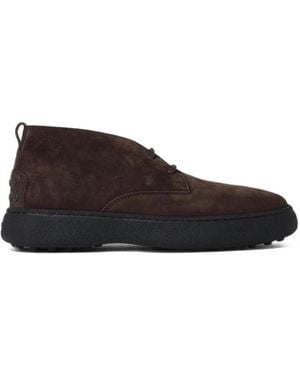 Tod's Gommini Suede Boots - Brown
