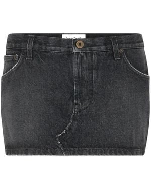 Jean Paul Gaultier Contrast-Pocket Denim Mini Skirt - Black