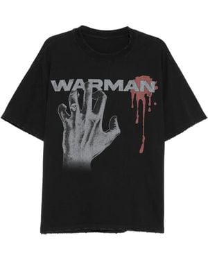WARMAN Graphic-Print T-Shirt - Black
