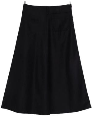 Susanne Bommer Zip-Fastening Midi A-Line Skirt - Black