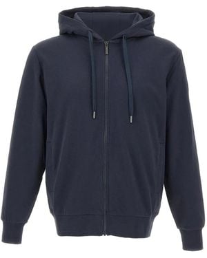 Colmar Logo-Patch Zip-Up Hooded Jacket - Blue