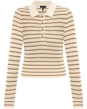Rag & Bone The Rib Knit Ribgebreide Polotop - Naturel