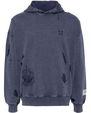 Musium Div. Distressed Hoodie - Blue