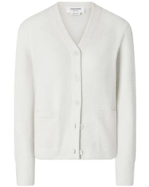 Thom Browne Cardigan Mit Trompe-L'Oeil-Effekt - Weiß