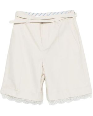 Vivetta Pantalones Cortos Con Cinturón - Blanco