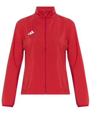 adidas Adizero Logo-Print Jacket - Red