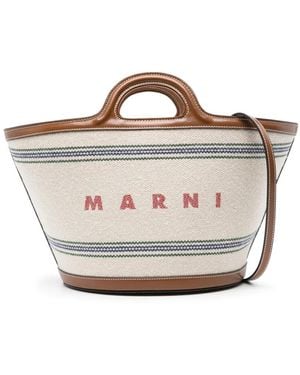 Marni Borsa Tote Tropicalia - Bianco