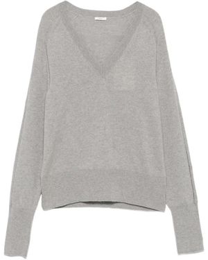 JOSEPH Pull Lucille À Manches Raglan Et Col V - Gris