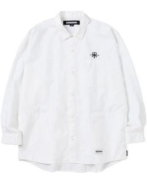 Neighborhood Trad Logo-Embroidered Shirt - White