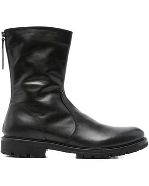 Henderson Zip-Fastening Leather Boots - Black