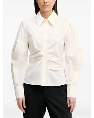 Sisley Chemise À Manches Bouffantes - White