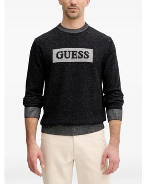 Guess Logo-Embellishment Sweater - Black