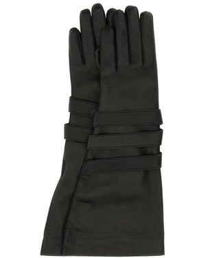 Saint Laurent Guantes A Paneles - Negro
