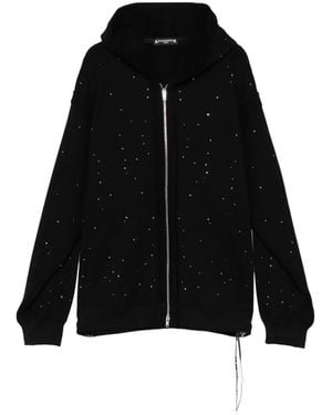 MASTERMIND WORLD Crystal-Embellished Logo Hoodie - Black