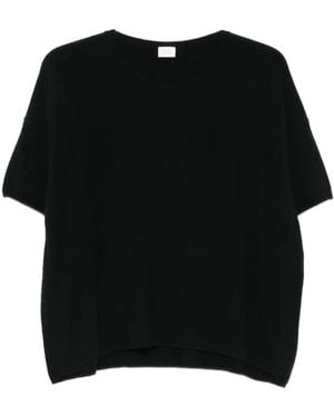 C.T.Plage Short-Sleeve Cashmere Jumper - Black