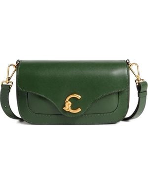 Coccinelle Medium C-Me Logo-Plaque Leather Shoulder Bag - Green