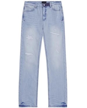 RTA Haru Logo-Patch Slim-Fit Jeans - Blue