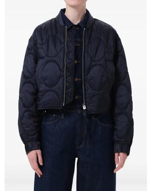 Agolde Quilted Bomber Jacket - Blue
