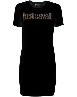 Just Cavalli ロゴ Tシャツワンピース - ブラック