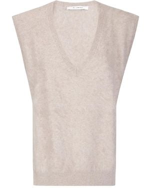 ABSOLUT CASHMERE Miriam V-Neck Cashmere Vest - Natural