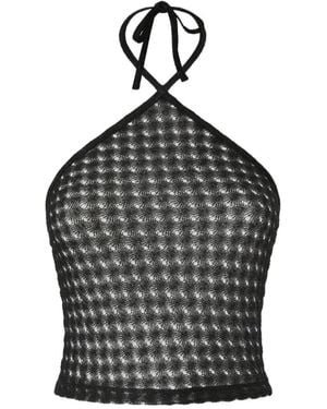 Missoni Haut En Viscose Lamée Avec Finition Raschel Et Décolleté Dos Nu - Black
