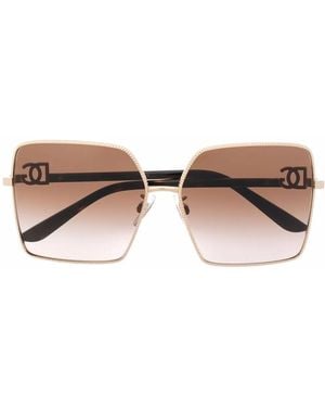 Dolce & Gabbana Gold-tone Square-frame Sunglasses - Brown