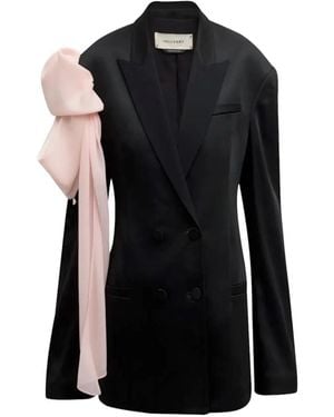 Hellessy Didier draped-bow blazer jacket - Schwarz