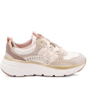 Twinset Leather And Mesh Running Trainers - White