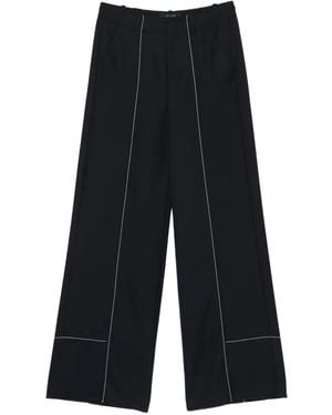 The Seafarer Wool Palazzo Trousers - White