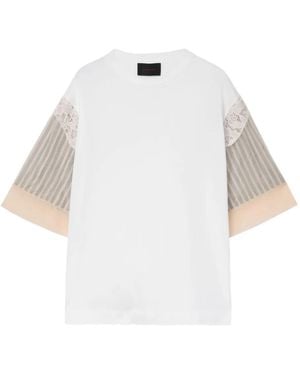 Simone Rocha Lace-patchwork T-shirt - ホワイト