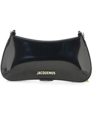 Jacquemus Small Biso Chaine Leather Shoulder Bag - Black