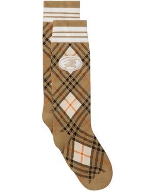 Burberry Check Knight Socks - Metallic