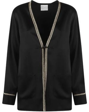 forte_forte Crystal-Embellishment Jacket - Black