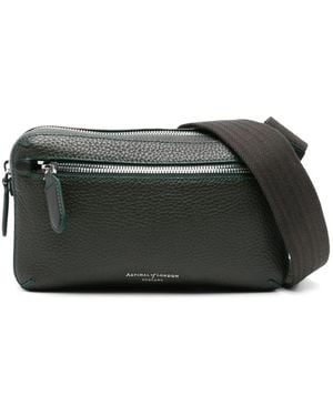 Aspinal of London Reporter Forest Kuriertasche - Schwarz