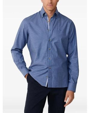 Hackett Herringbone Shirt - Blue