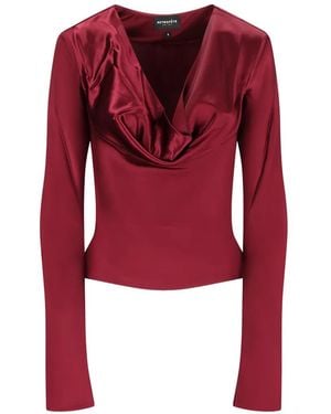 retroféte Nerissa Draped Top - Red