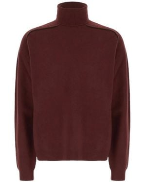 Maison Margiela Contrast-Trim Roll-Neck Jumper - Red