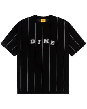 Dime Striped Logo-Detail Jumper - Black