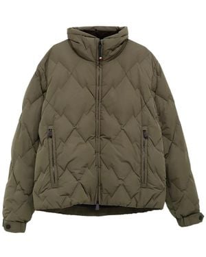 Moncler Bramans Quilted High-Neck Down Jacket - Green