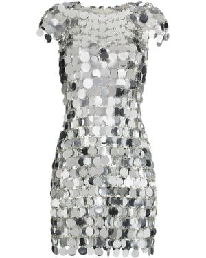 Rabanne Sequin Chain-Disc Mini Dress - Metallic