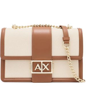 ARMANI EXCHANGE Logo-Buckle Cross Body Bag - Pink